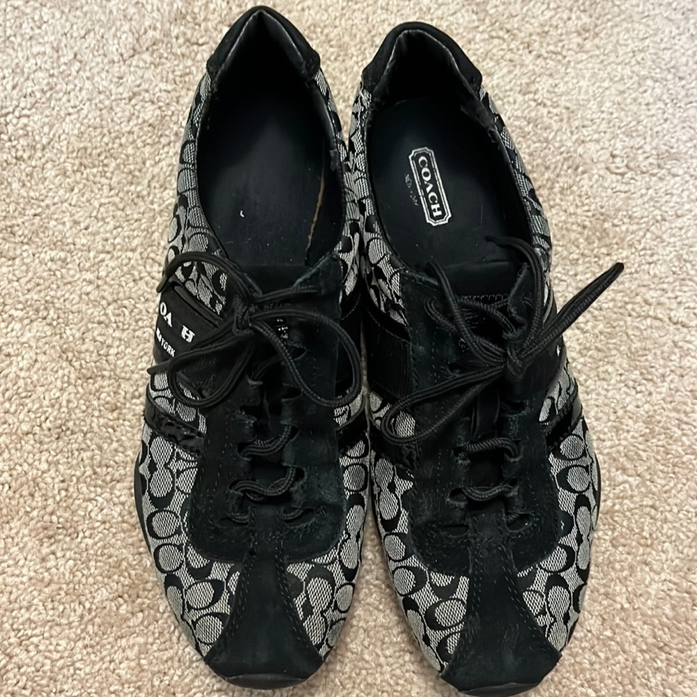 Coach black logo sneakers